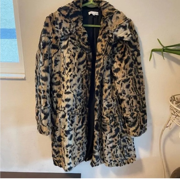 COPY - Madison Stone Leopard Print Coat S - Picture 5 of 6
